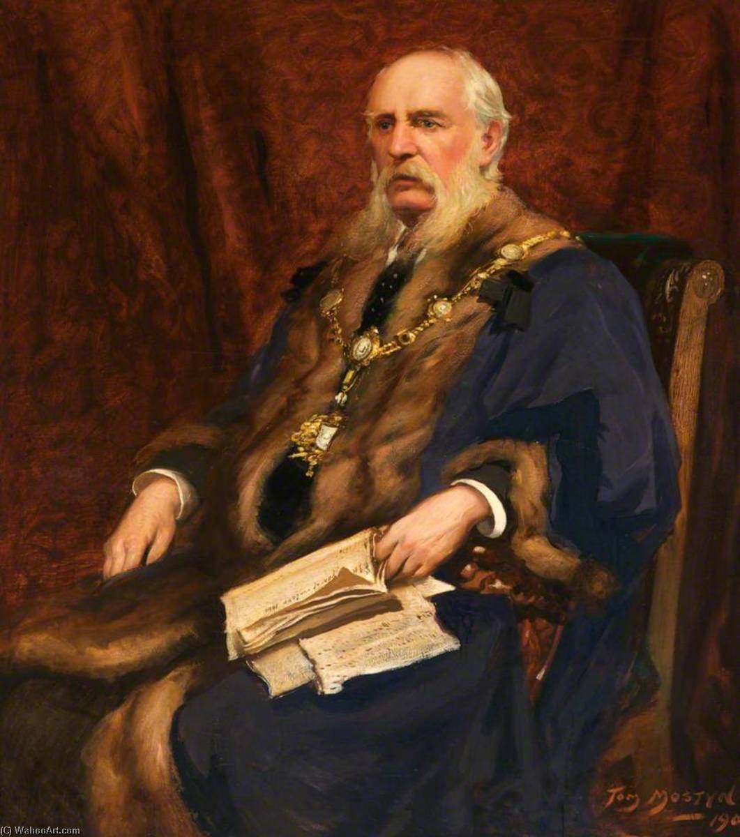 Wikioo.org - The Encyclopedia of Fine Arts - Painting, Artwork by Thomas Edwin Mostyn - Lieutenant Colonel Henry Fishwick (1835–1914), FSA