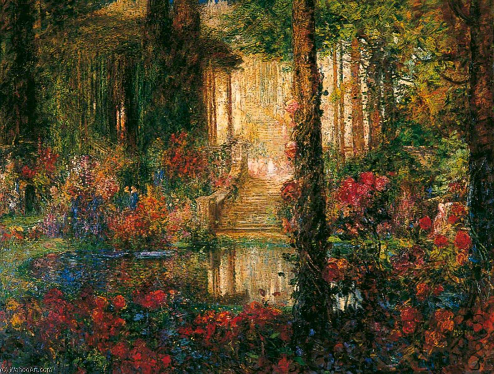 Wikioo.org - The Encyclopedia of Fine Arts - Painting, Artwork by Thomas Edwin Mostyn - The Garden of Enchantment from 'Parsifal' (the opera by Richard Wagner)