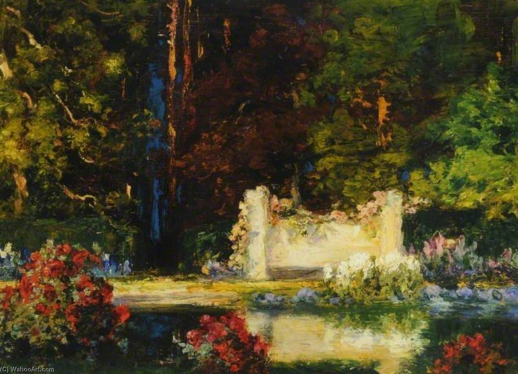 Wikioo.org – L'Encyclopédie des Beaux Arts - Peinture, Oeuvre de Thomas Edwin Mostyn - le jardin de  la memoire
