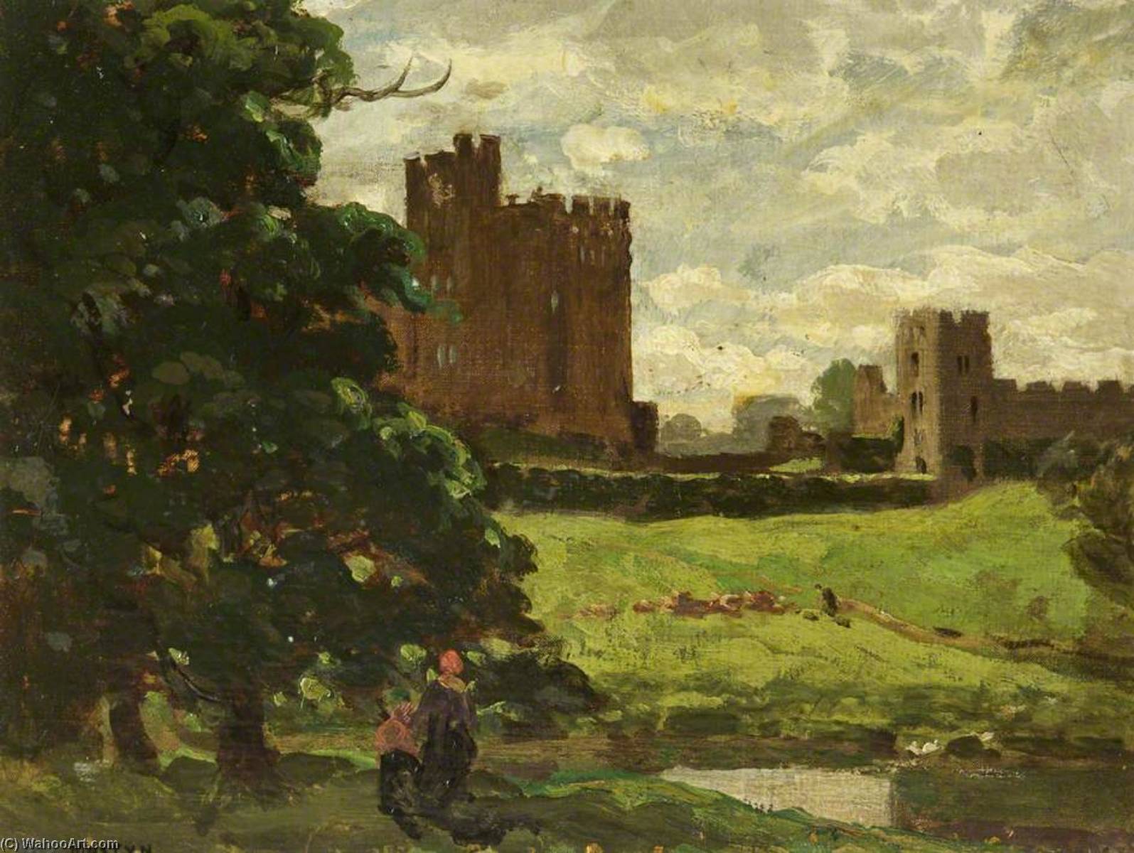 Wikioo.org - The Encyclopedia of Fine Arts - Painting, Artwork by Thomas Edwin Mostyn - Alnwick Castle