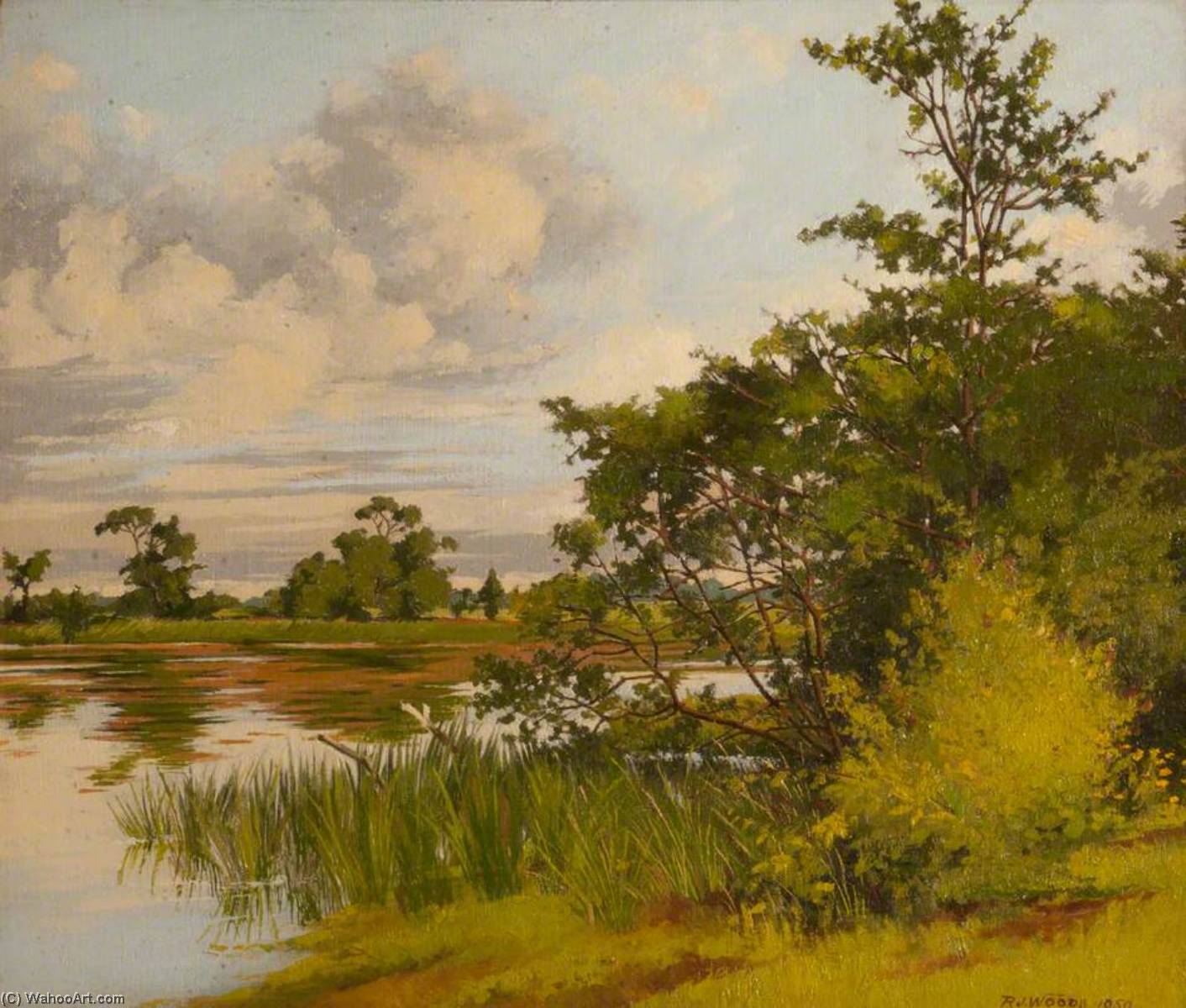 Wikioo.org - The Encyclopedia of Fine Arts - Painting, Artwork by Robert John Woods - The Lake, Rathgael