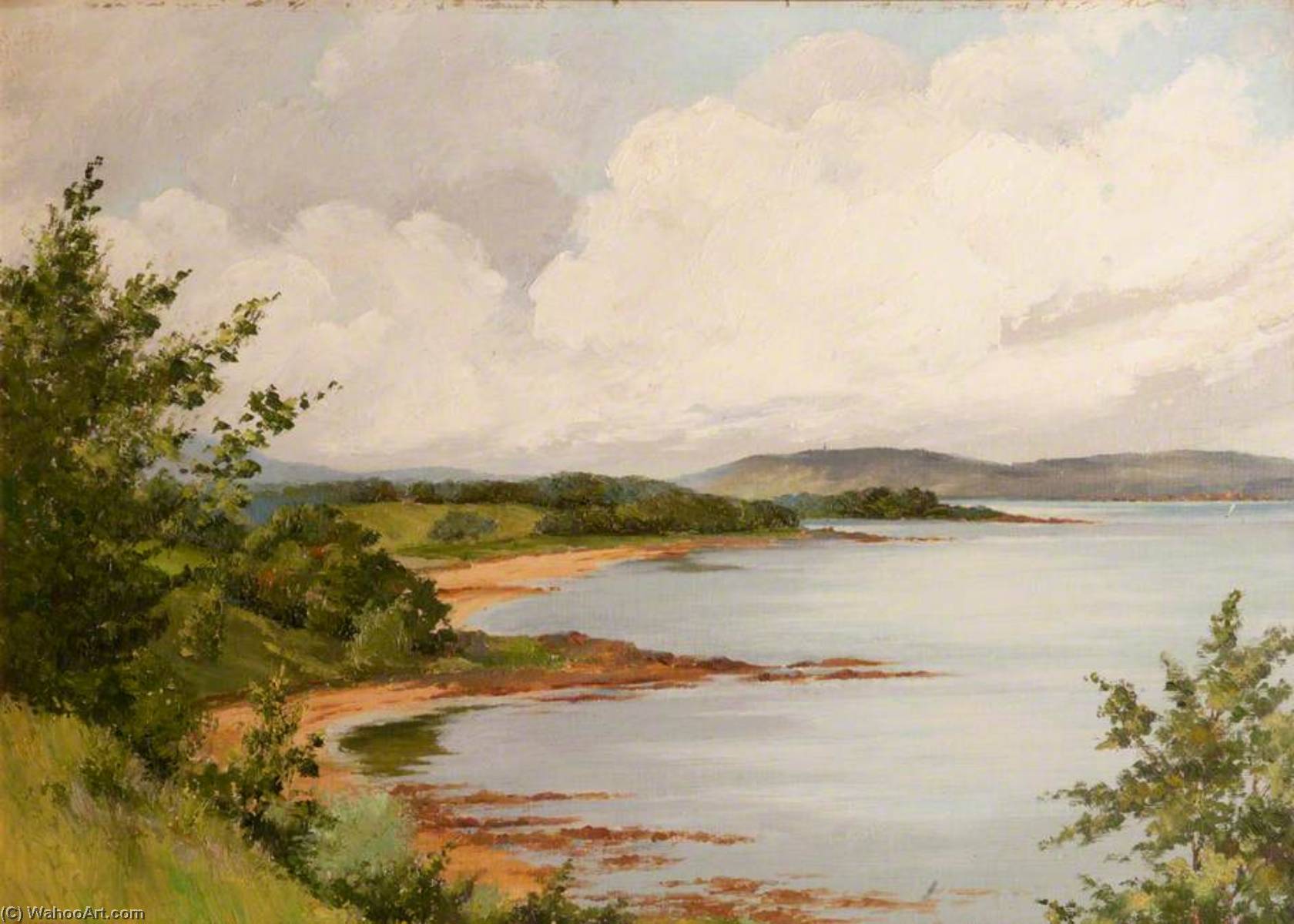 Wikioo.org - The Encyclopedia of Fine Arts - Painting, Artwork by Robert John Woods - Belfast Lough from Carnalea Hill