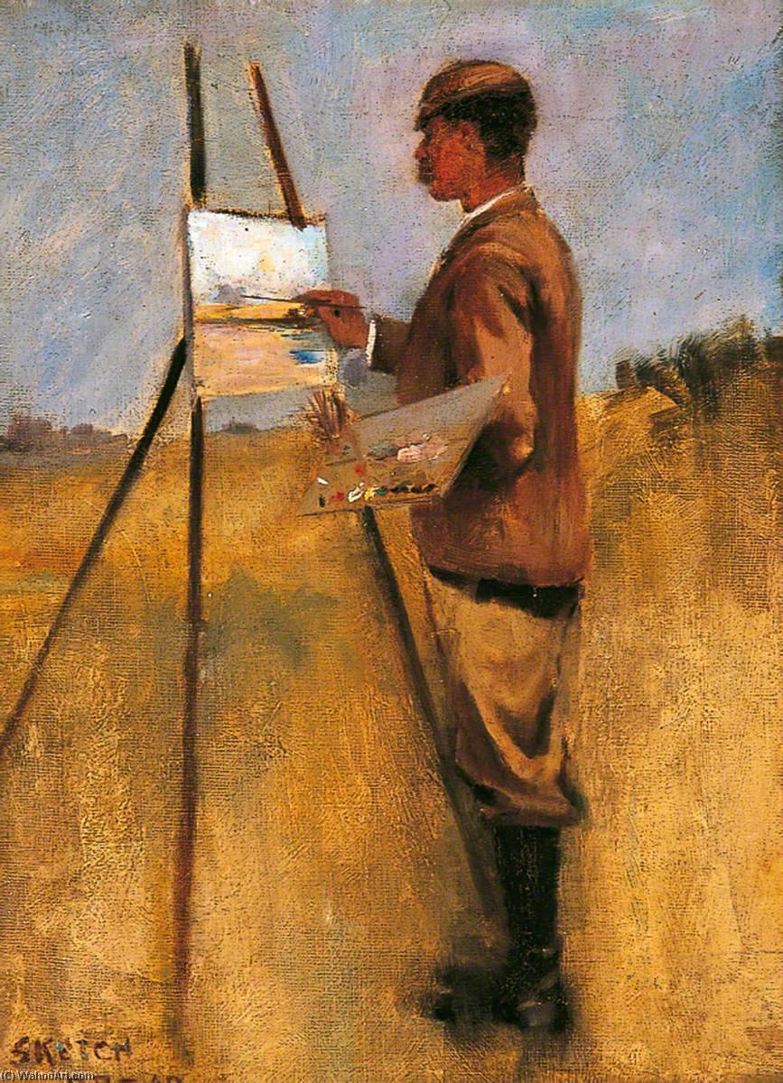 Wikioo.org - The Encyclopedia of Fine Arts - Painting, Artwork by Bertram Priestman - Arnold Priestman (1854–1925), Sketching