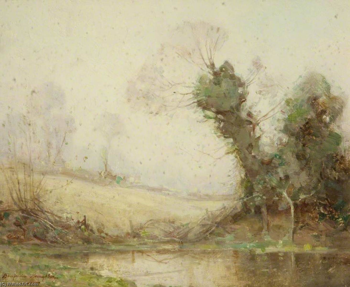 Wikioo.org - The Encyclopedia of Fine Arts - Painting, Artwork by Benjamin Haughton - The Pool, East Downs