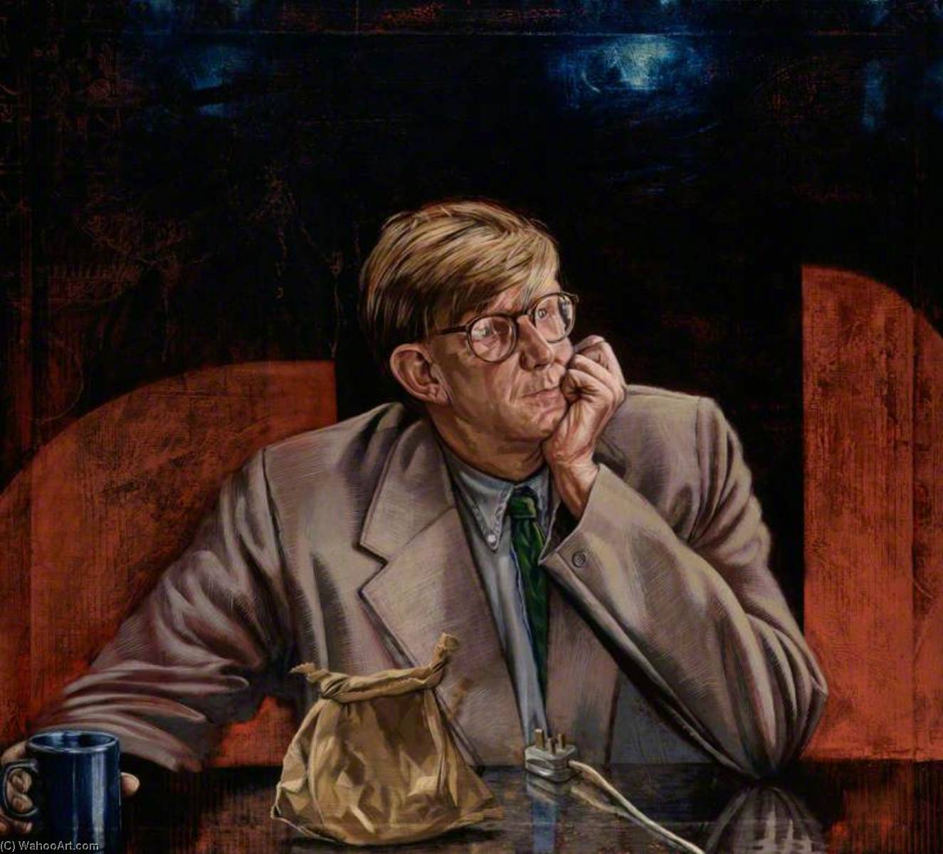 Wikioo.org - The Encyclopedia of Fine Arts - Painting, Artwork by Tom Wood - Alan Bennett