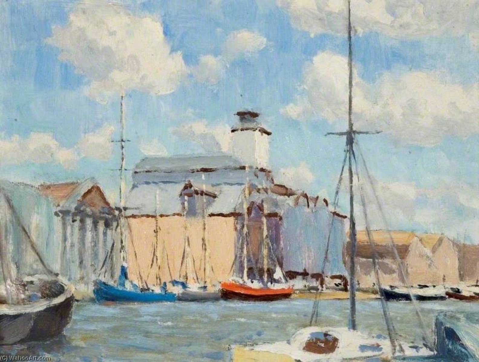 Wikioo.org - The Encyclopedia of Fine Arts - Painting, Artwork by Hugh Boycott Brown - Ipswich Docks, 25 May 1990