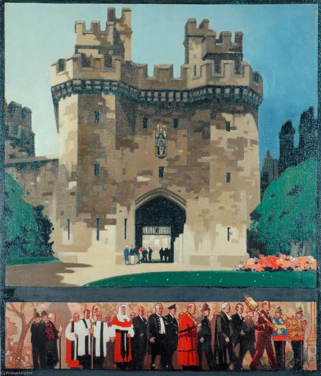 Wikioo.org - The Encyclopedia of Fine Arts - Painting, Artwork by Leslie Carr - Lancaster Castle (British Railways poster artwork)