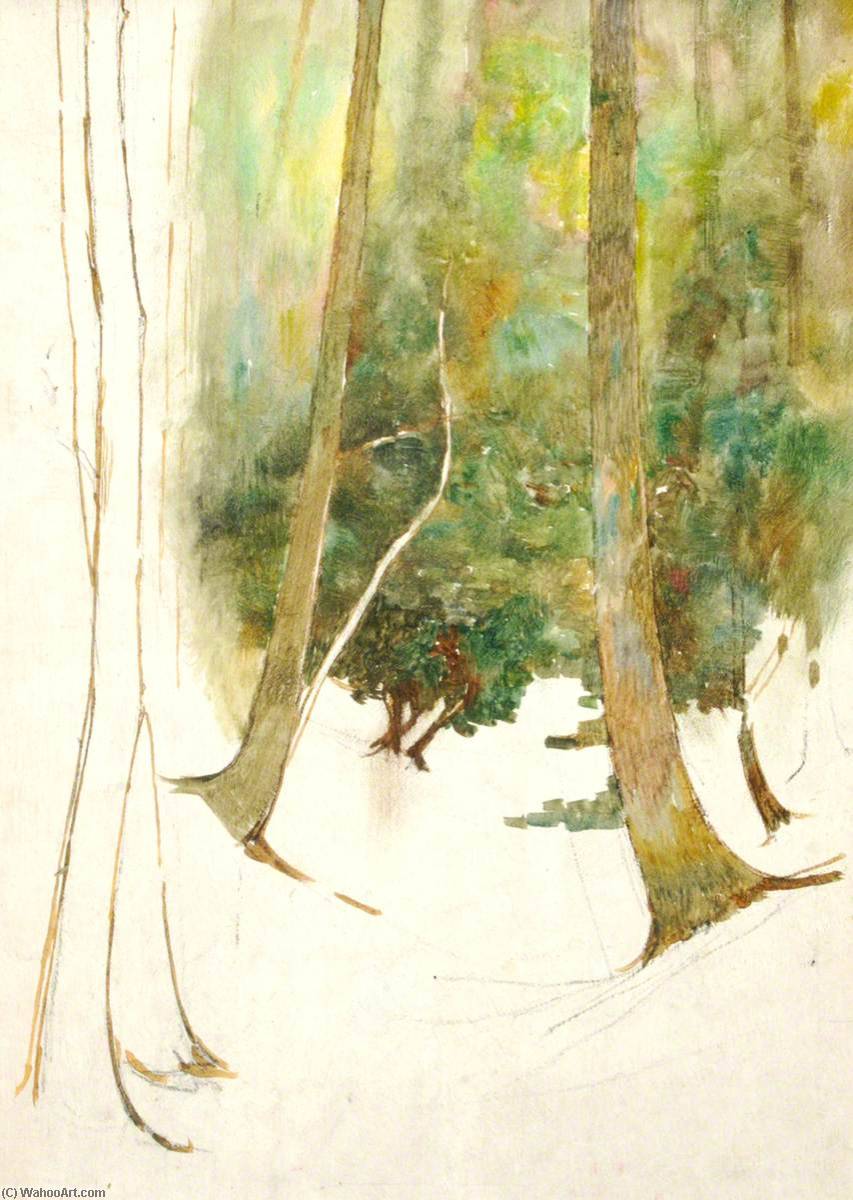 Wikioo.org - The Encyclopedia of Fine Arts - Painting, Artwork by Benjamin Haughton - Path through the Woods
