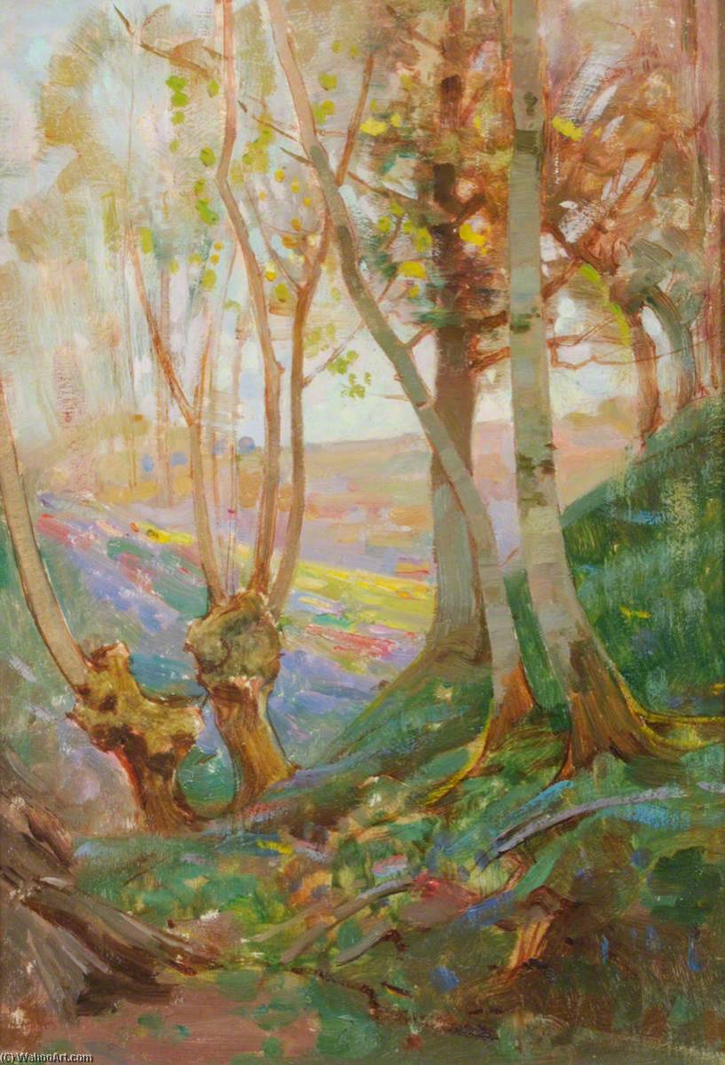 Wikioo.org - The Encyclopedia of Fine Arts - Painting, Artwork by Benjamin Haughton - Woodland Study, East Downe