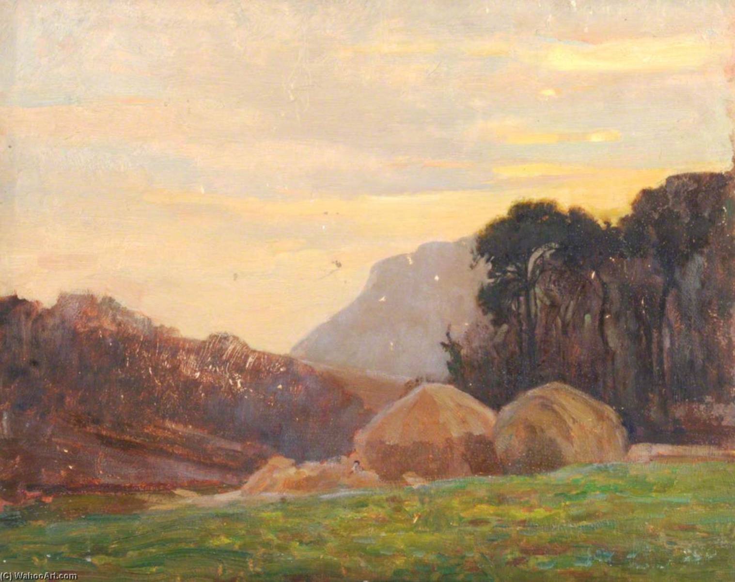 Wikioo.org - The Encyclopedia of Fine Arts - Painting, Artwork by Benjamin Haughton - Haystack in Hill Country