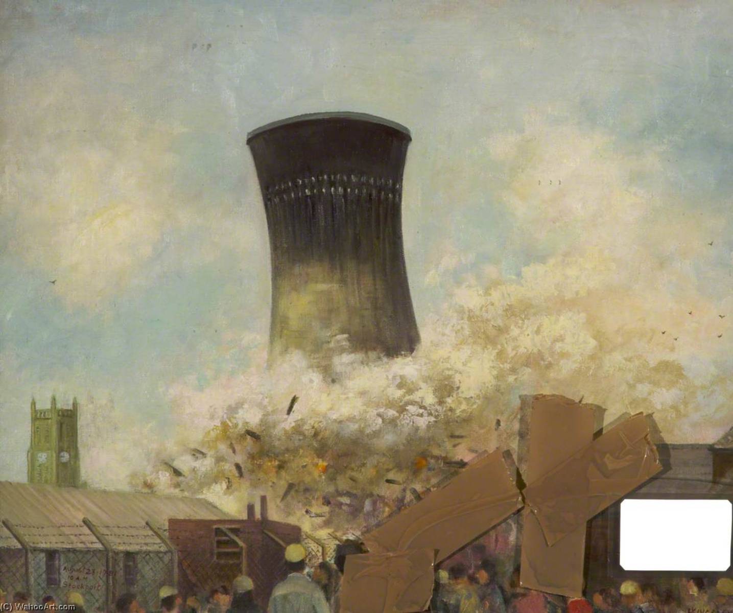 Wikioo.org - The Encyclopedia of Fine Arts - Painting, Artwork by Harry Kingsley - The Cooling Tower, Stockport