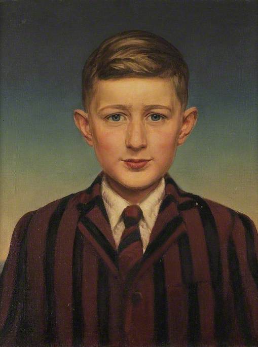 Wikioo.org - The Encyclopedia of Fine Arts - Painting, Artwork by Ernest Waldron West - Portrait of a Schoolboy