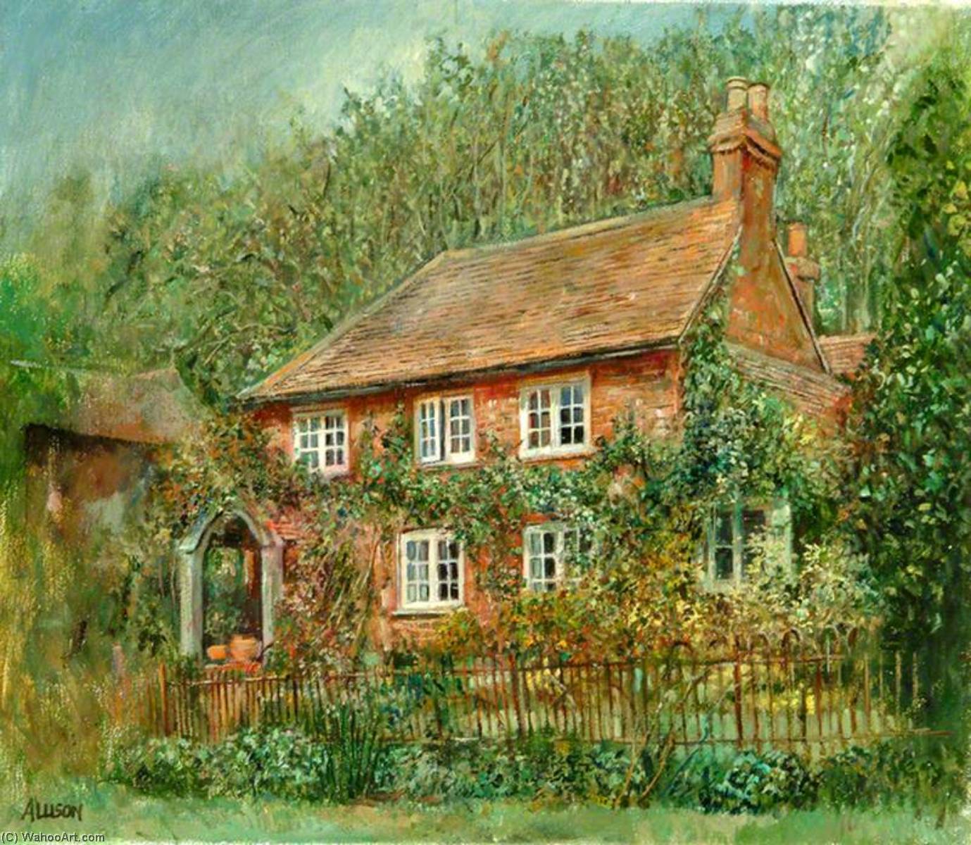 WikiOO.org - دایره المعارف هنرهای زیبا - نقاشی، آثار هنری Jane Allison - Rose Cottage, Pockford Road, Chiddingfold, Surrey