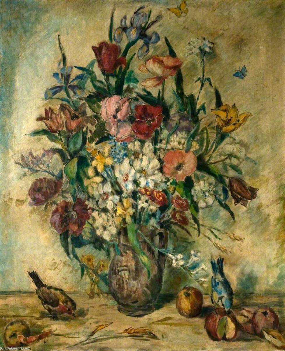 Wikioo.org - The Encyclopedia of Fine Arts - Painting, Artwork by Evelyn Alice Clutton Brock - Flower Study