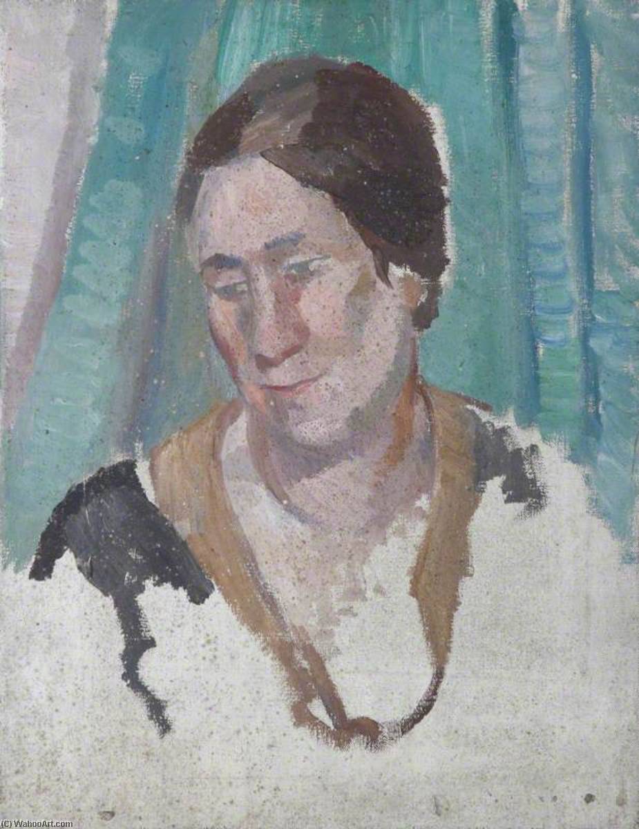 Wikioo.org - The Encyclopedia of Fine Arts - Painting, Artwork by Evelyn Alice Clutton Brock - Study of the Bust of an Unknown Older Woman (verso) (unfinished)