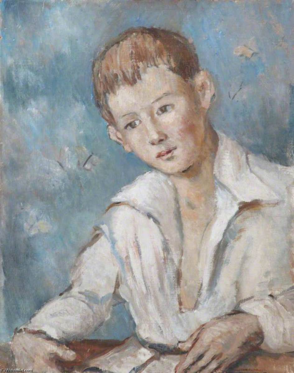 Wikioo.org - The Encyclopedia of Fine Arts - Painting, Artwork by Evelyn Alice Clutton Brock - Jean Marie (John Clutton Brock, 1912–1986, Alan Clutton Brock's Younger Brother)
