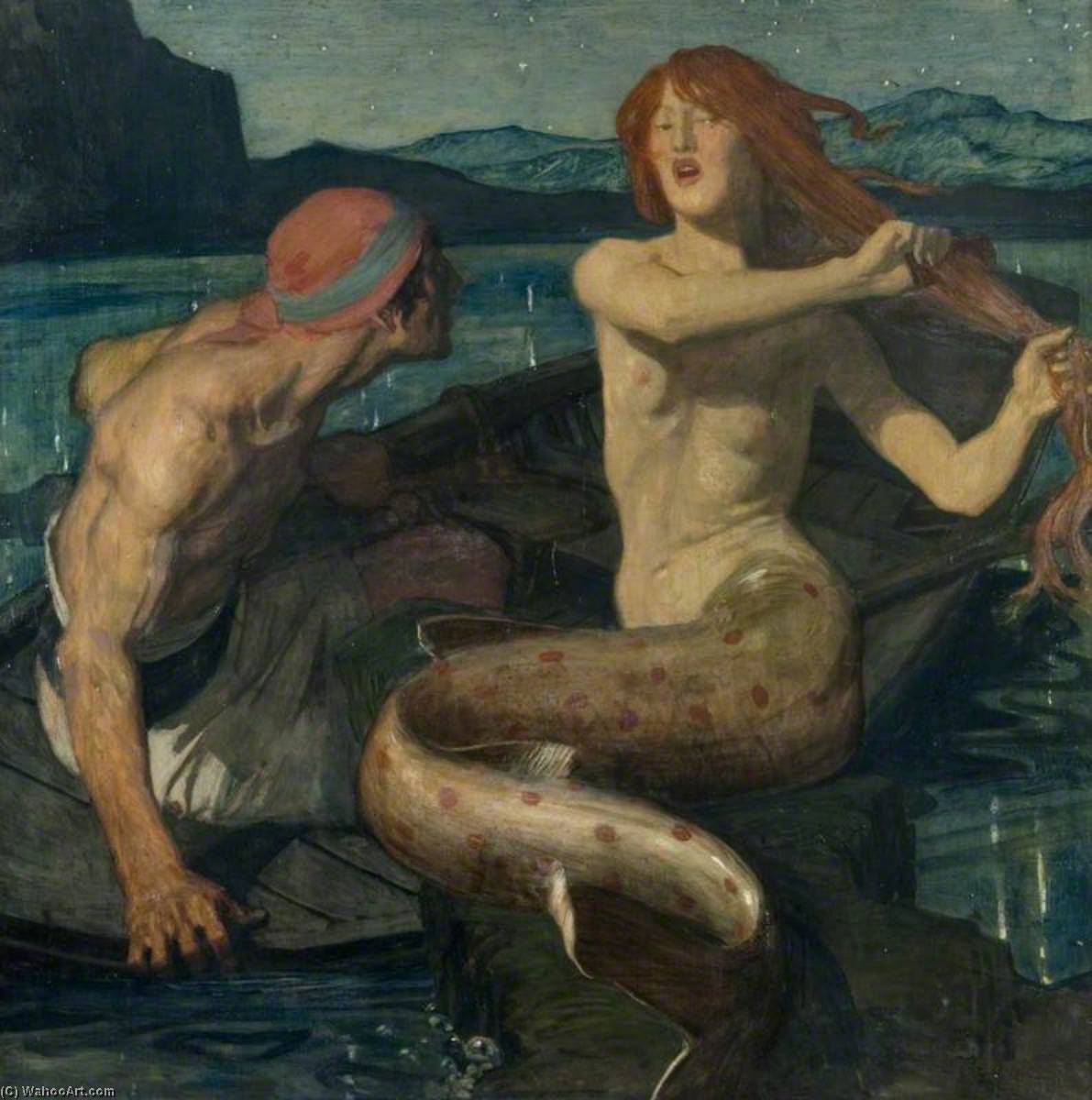 Wikioo.org - The Encyclopedia of Fine Arts - Painting, Artwork by Maurice Greiffenhagen - Mermaid