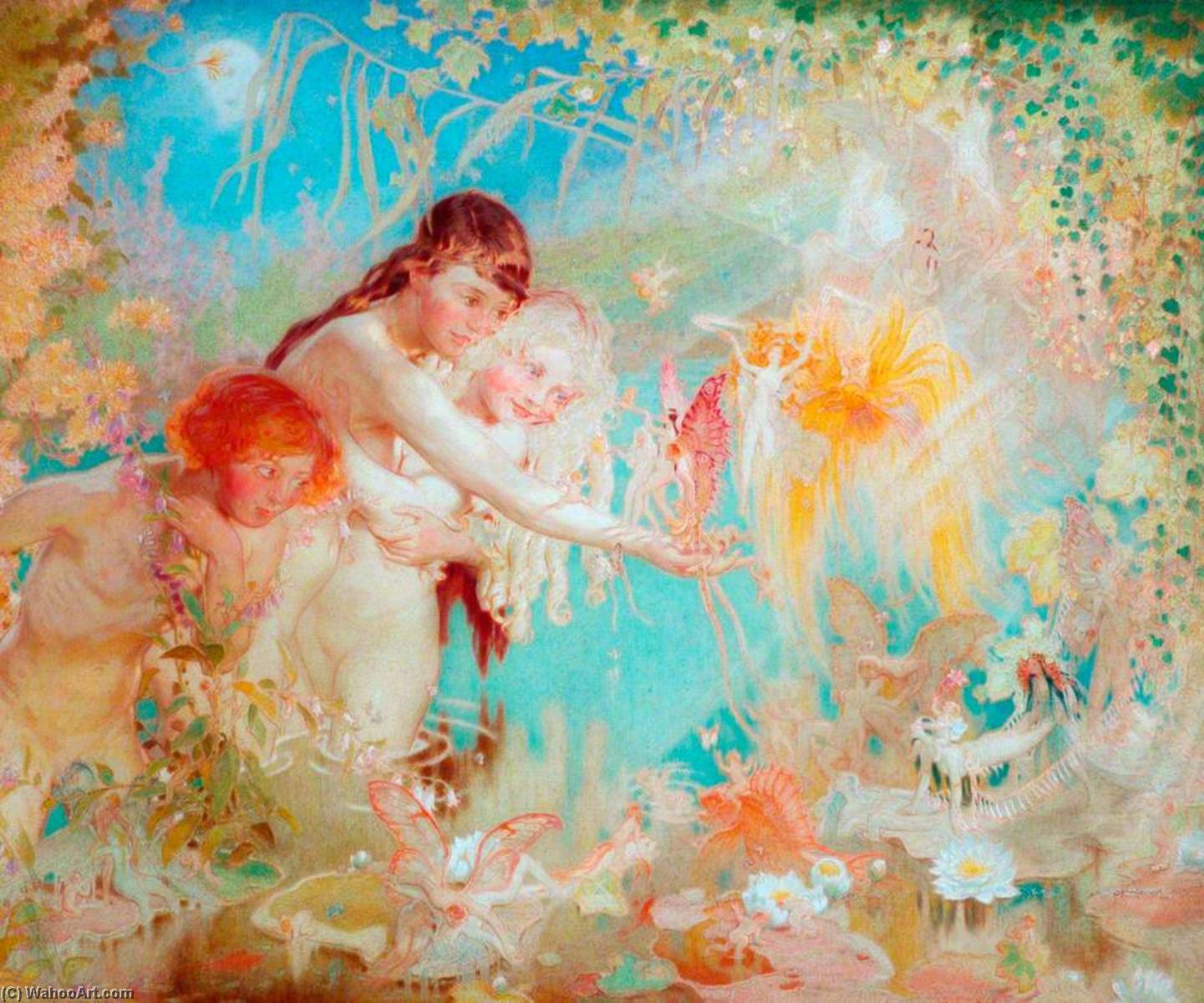Wikioo.org - The Encyclopedia of Fine Arts - Painting, Artwork by William Shackleton - Children and Fairies