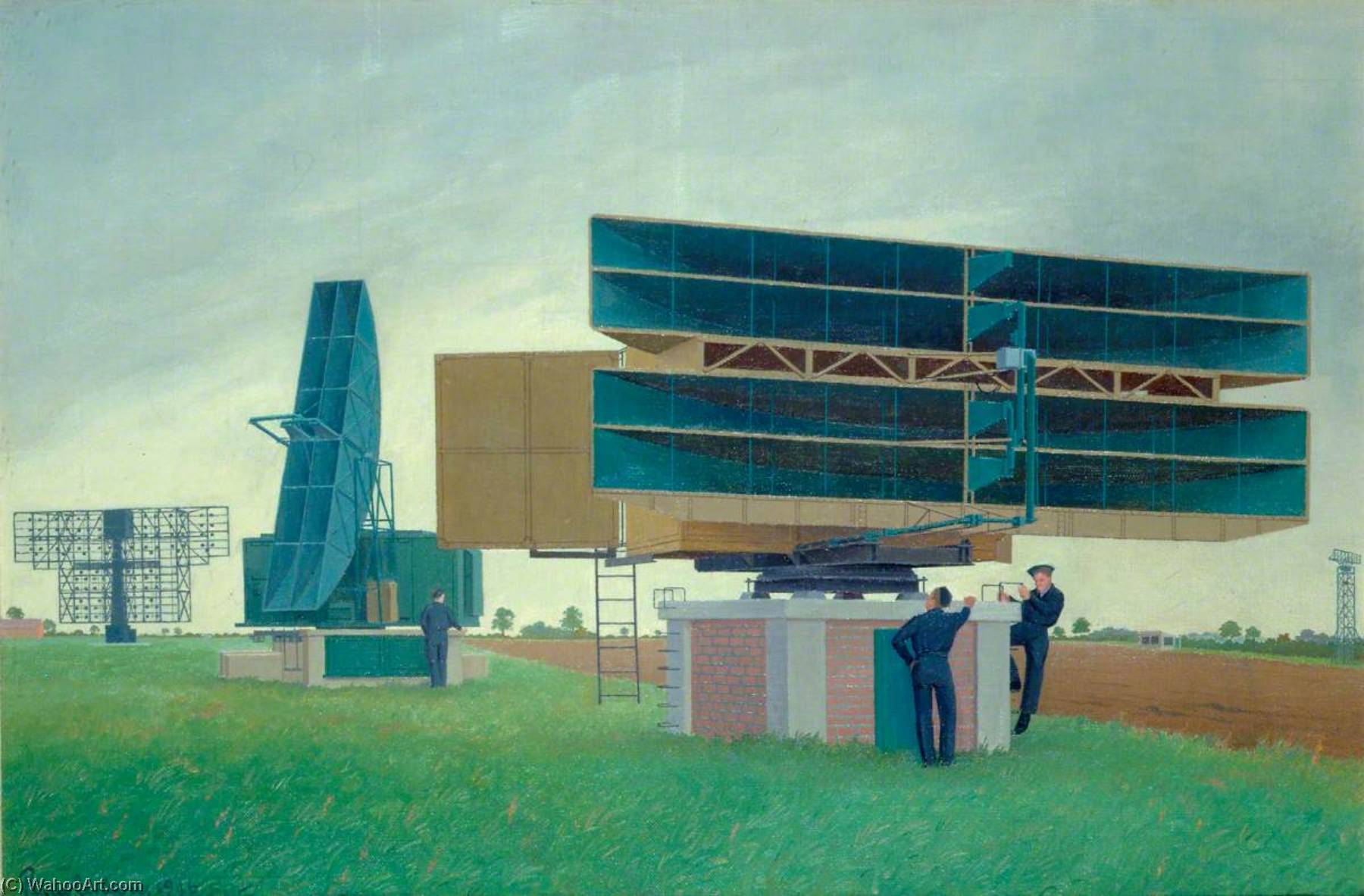 Wikioo.org - The Encyclopedia of Fine Arts - Painting, Artwork by William Thomas Rawlinson - A 'Final' GCI (Ground Controlled Interception) Radar Station