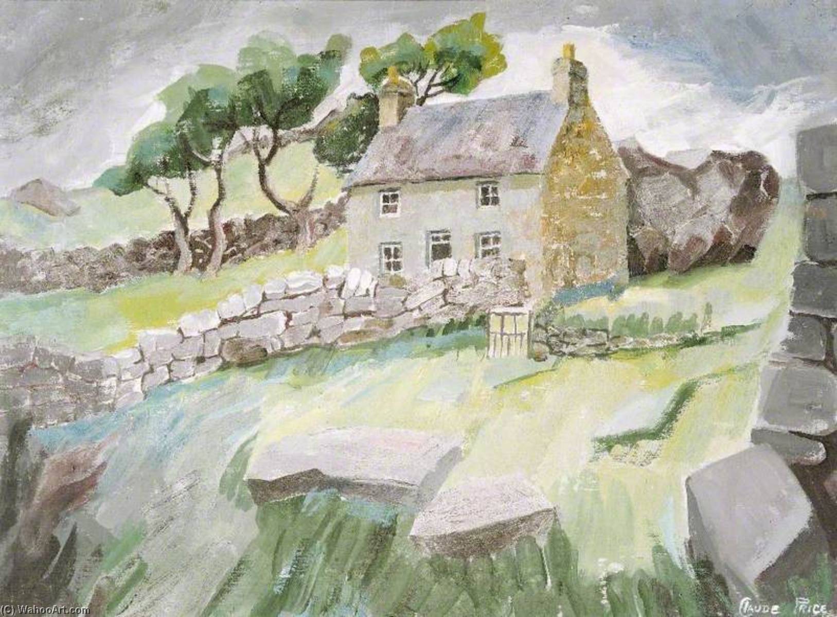 Wikioo.org - The Encyclopedia of Fine Arts - Painting, Artwork by Claude Price - A Welsh Cottage