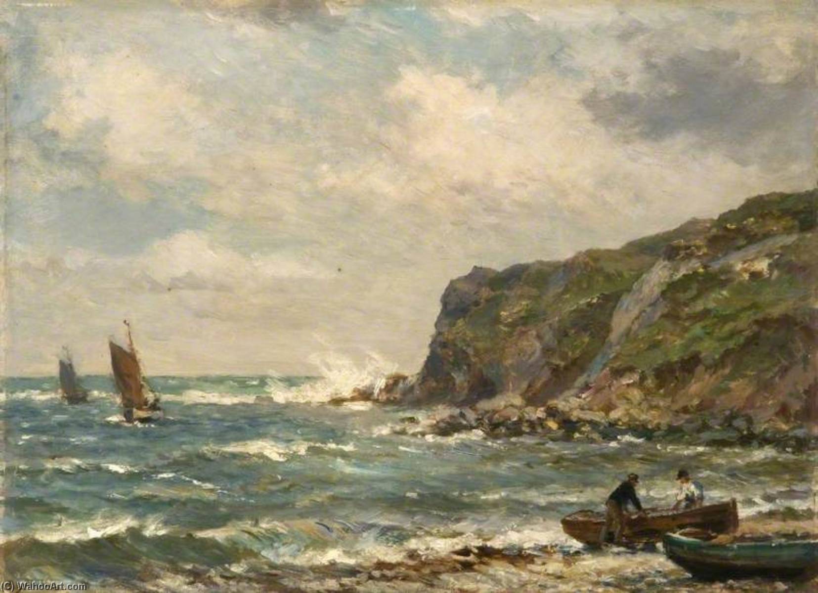 Wikioo.org - The Encyclopedia of Fine Arts - Painting, Artwork by Bernard Finnigan Gribble - Lulworth Cove, Dorset