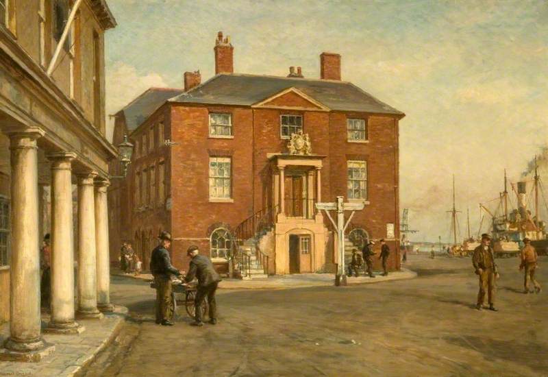 Wikioo.org - The Encyclopedia of Fine Arts - Painting, Artwork by Bernard Finnigan Gribble - The Old Custom House at Poole, Dorset