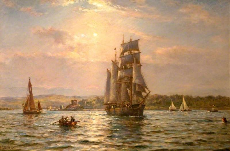 Wikioo.org - The Encyclopedia of Fine Arts - Painting, Artwork by Bernard Finnigan Gribble - Poole Harbour, Dorset