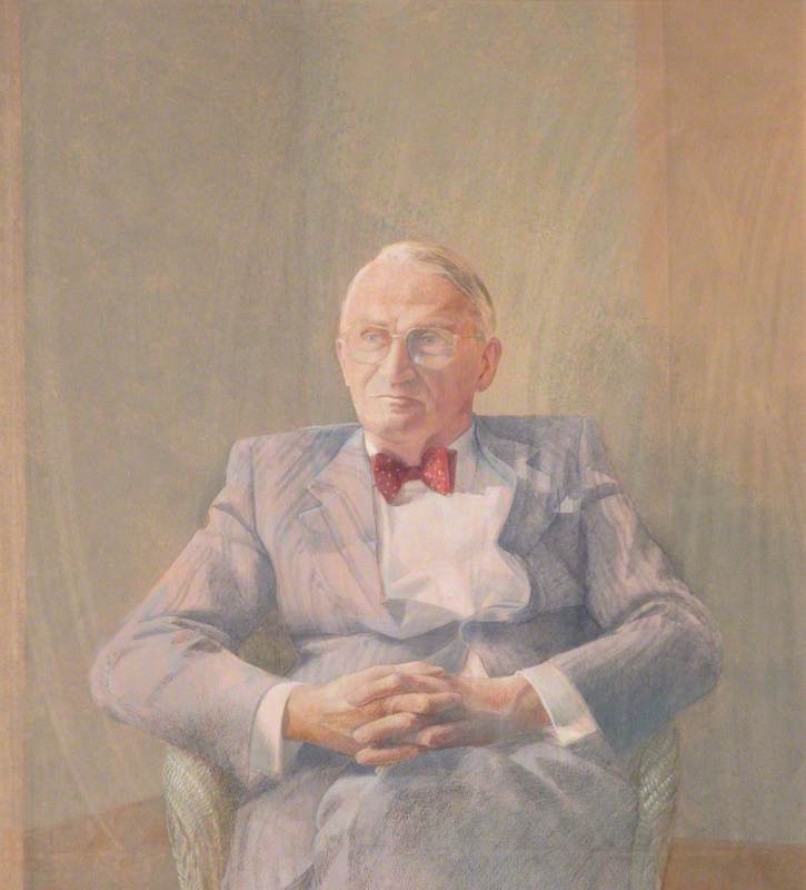 Wikioo.org - The Encyclopedia of Fine Arts - Painting, Artwork by David Tindle - Dr Thomas Bewley, CBE, President of the Royal College of Psychiatrists (1984–1987)