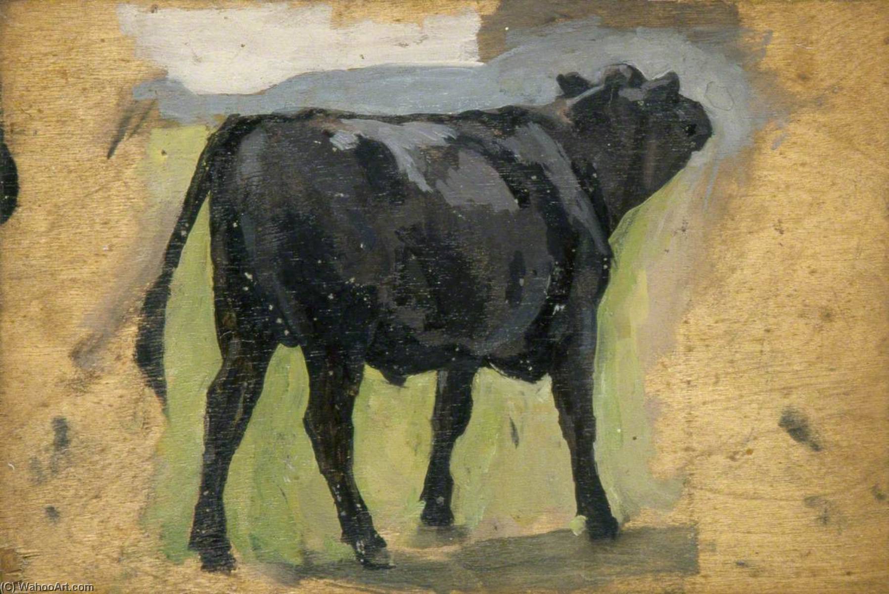 Wikioo.org - The Encyclopedia of Fine Arts - Painting, Artwork by Gunning King - Black Cow
