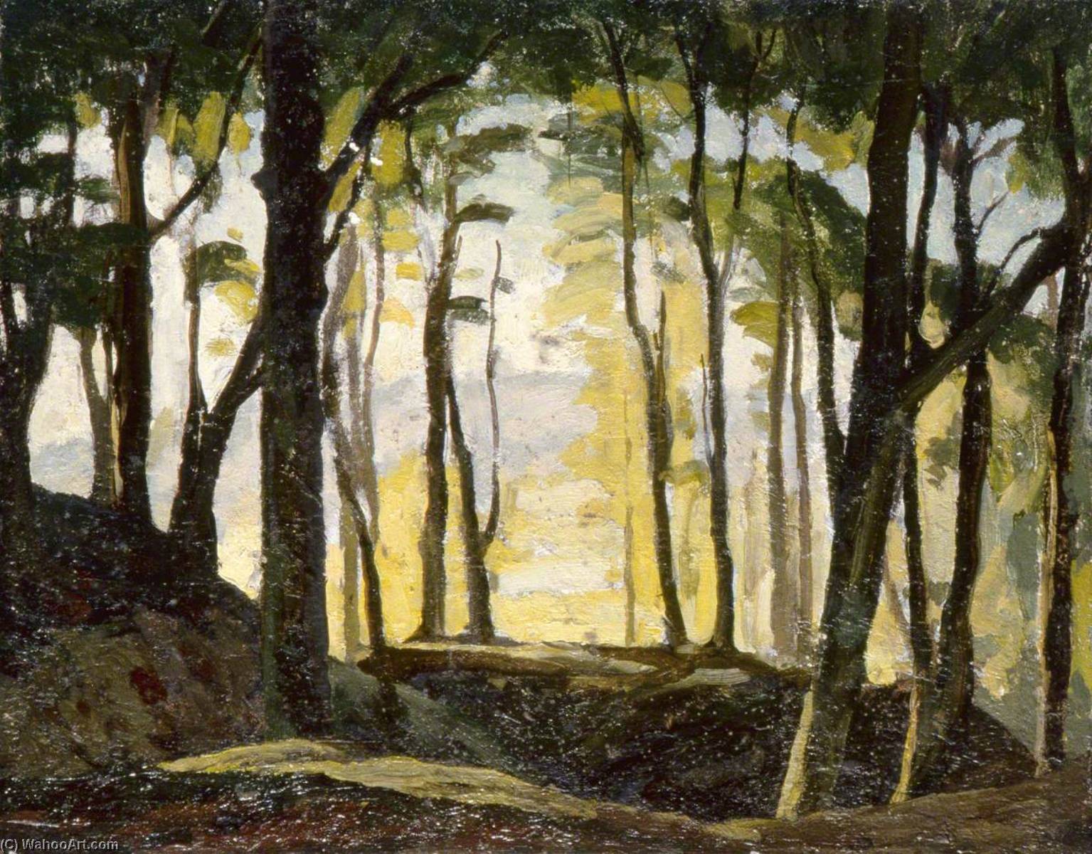 Wikioo.org - The Encyclopedia of Fine Arts - Painting, Artwork by Gunning King - Woodland Landscape
