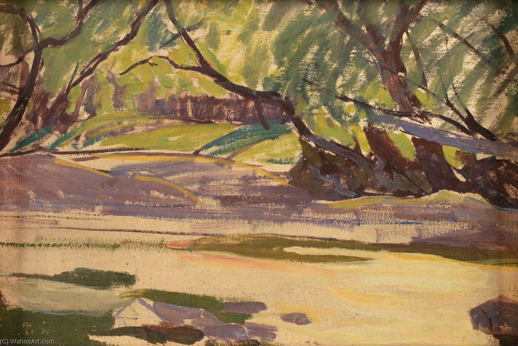 Wikioo.org - The Encyclopedia of Fine Arts - Painting, Artwork by Gladys Vasey - Riverbank