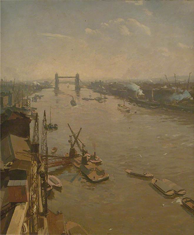 Wikioo.org - The Encyclopedia of Fine Arts - Painting, Artwork by Donald Chisholm Towner - The Pool of London