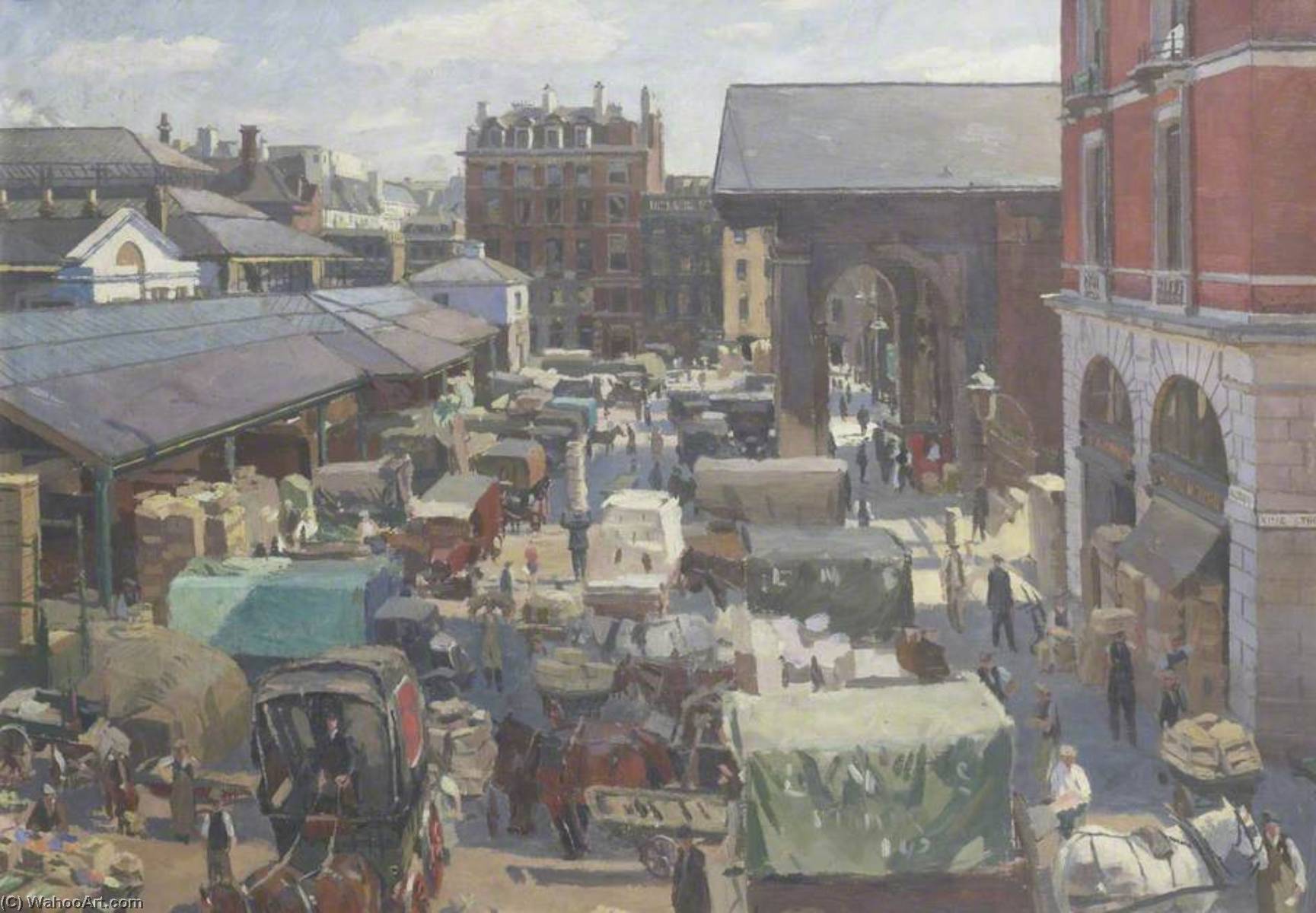 WikiOO.org - Encyclopedia of Fine Arts - Lukisan, Artwork Donald Chisholm Towner - Covent Garden