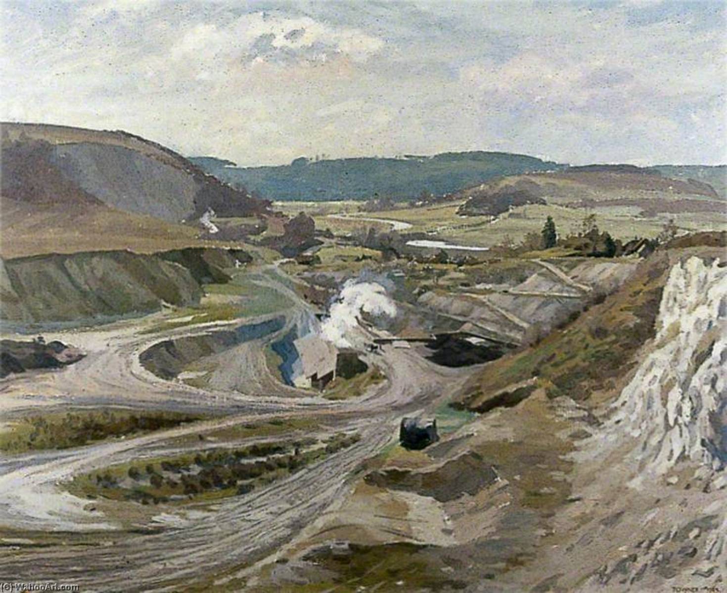 Wikioo.org - The Encyclopedia of Fine Arts - Painting, Artwork by Donald Chisholm Towner - Chalk Quarries, Amberley