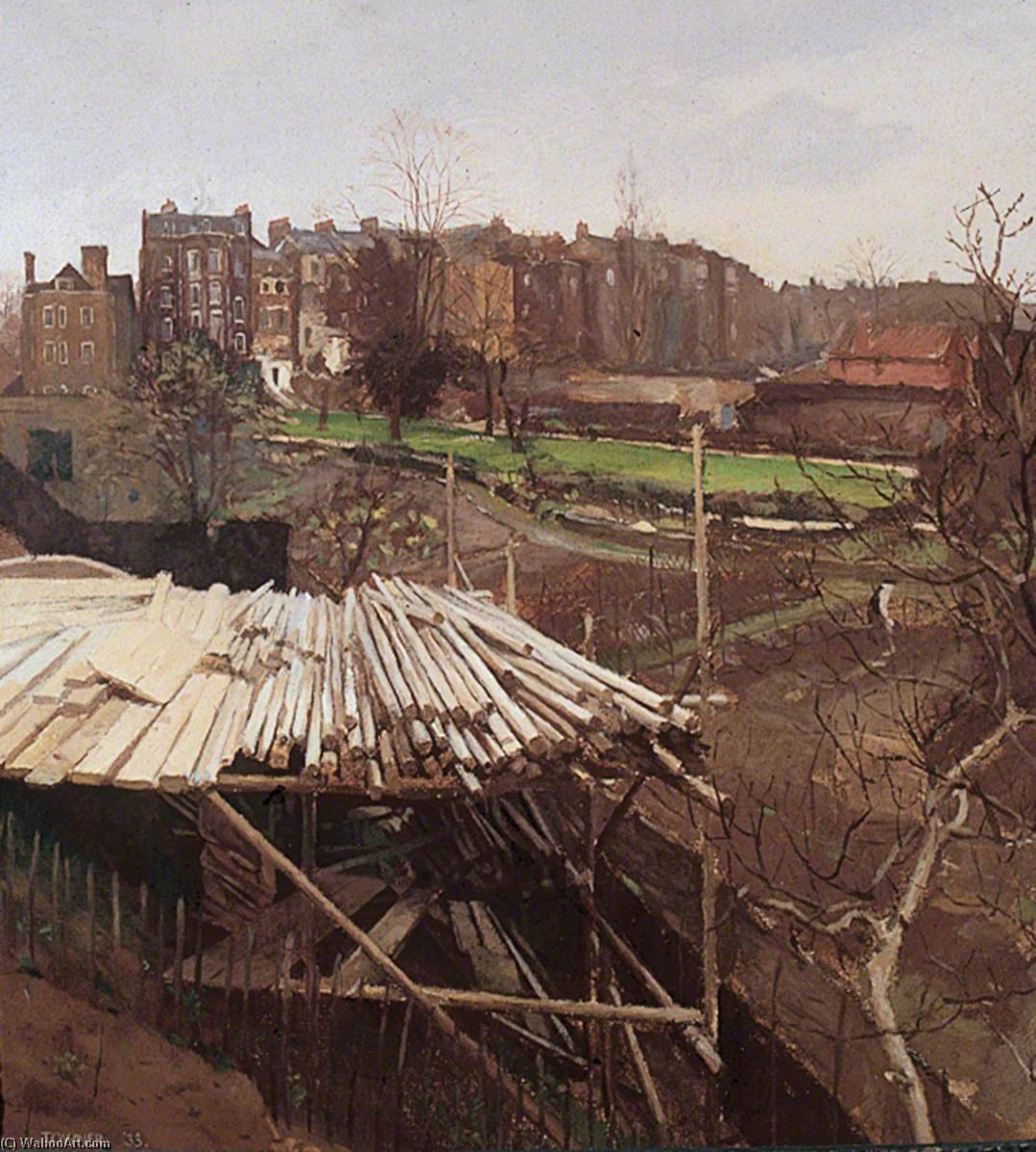 Wikioo.org - The Encyclopedia of Fine Arts - Painting, Artwork by Donald Chisholm Towner - Church Row Gardens, Hampstead, London