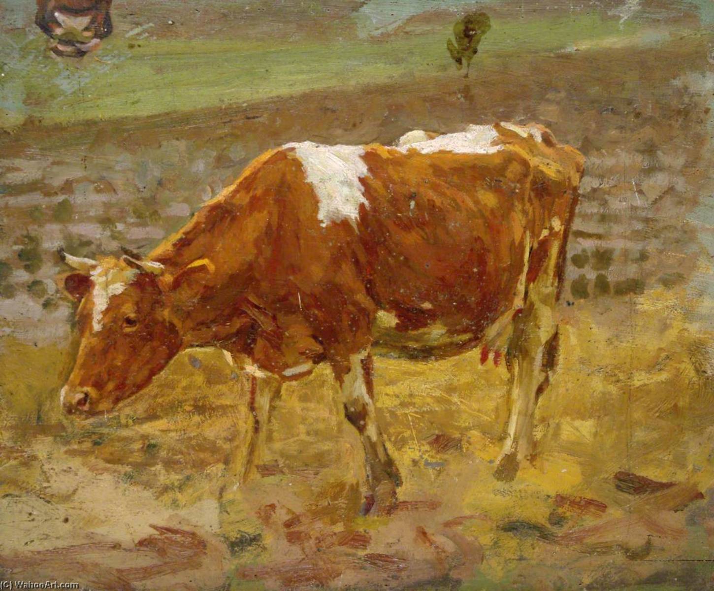 Wikioo.org - The Encyclopedia of Fine Arts - Painting, Artwork by Gunning King - Walking Cow