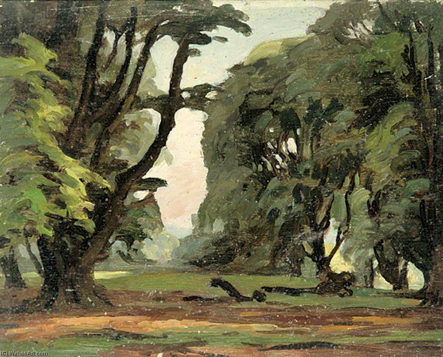 Wikioo.org - The Encyclopedia of Fine Arts - Painting, Artwork by Gunning King - Scene with Trees