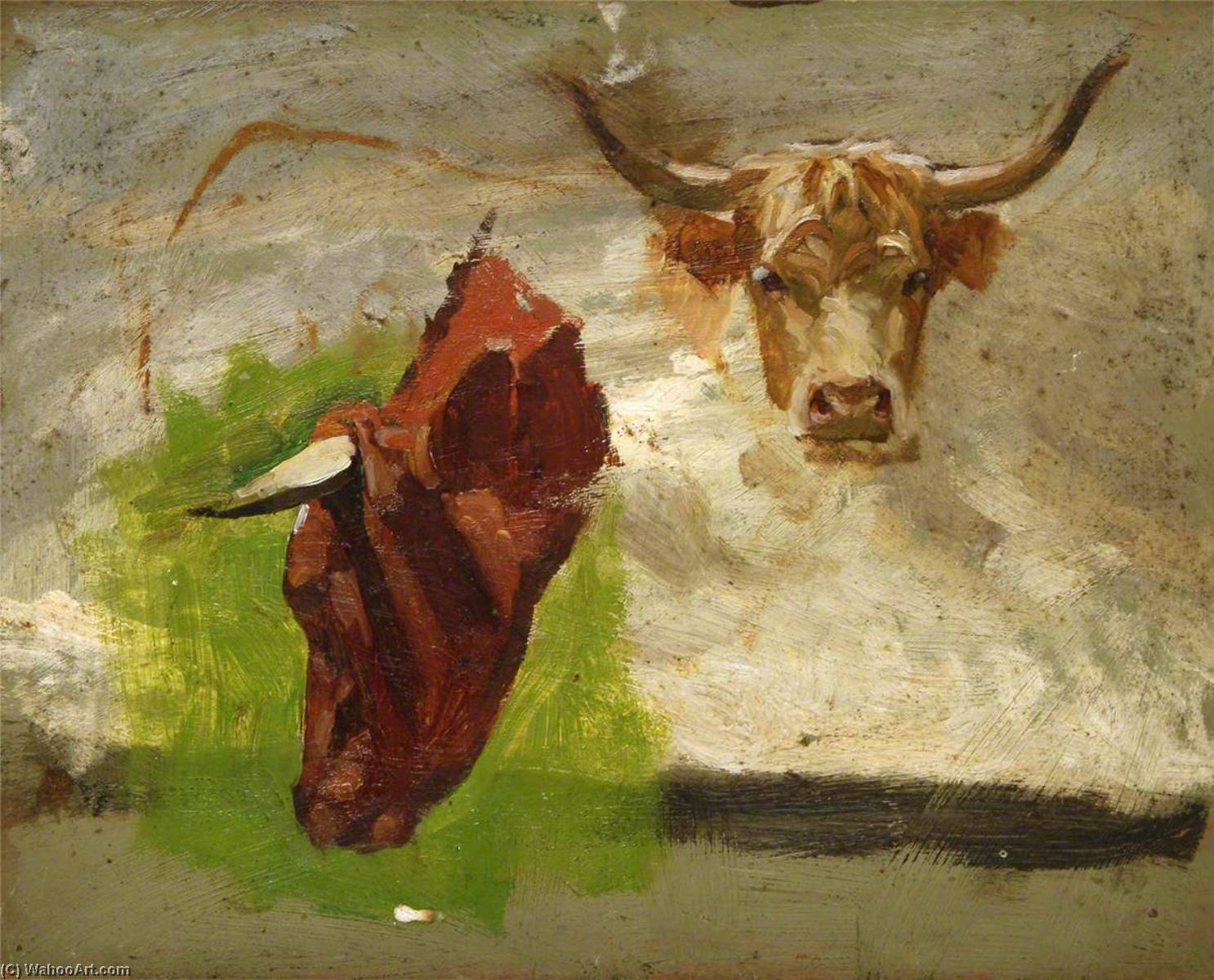Wikioo.org - The Encyclopedia of Fine Arts - Painting, Artwork by Gunning King - Cattle Heads
