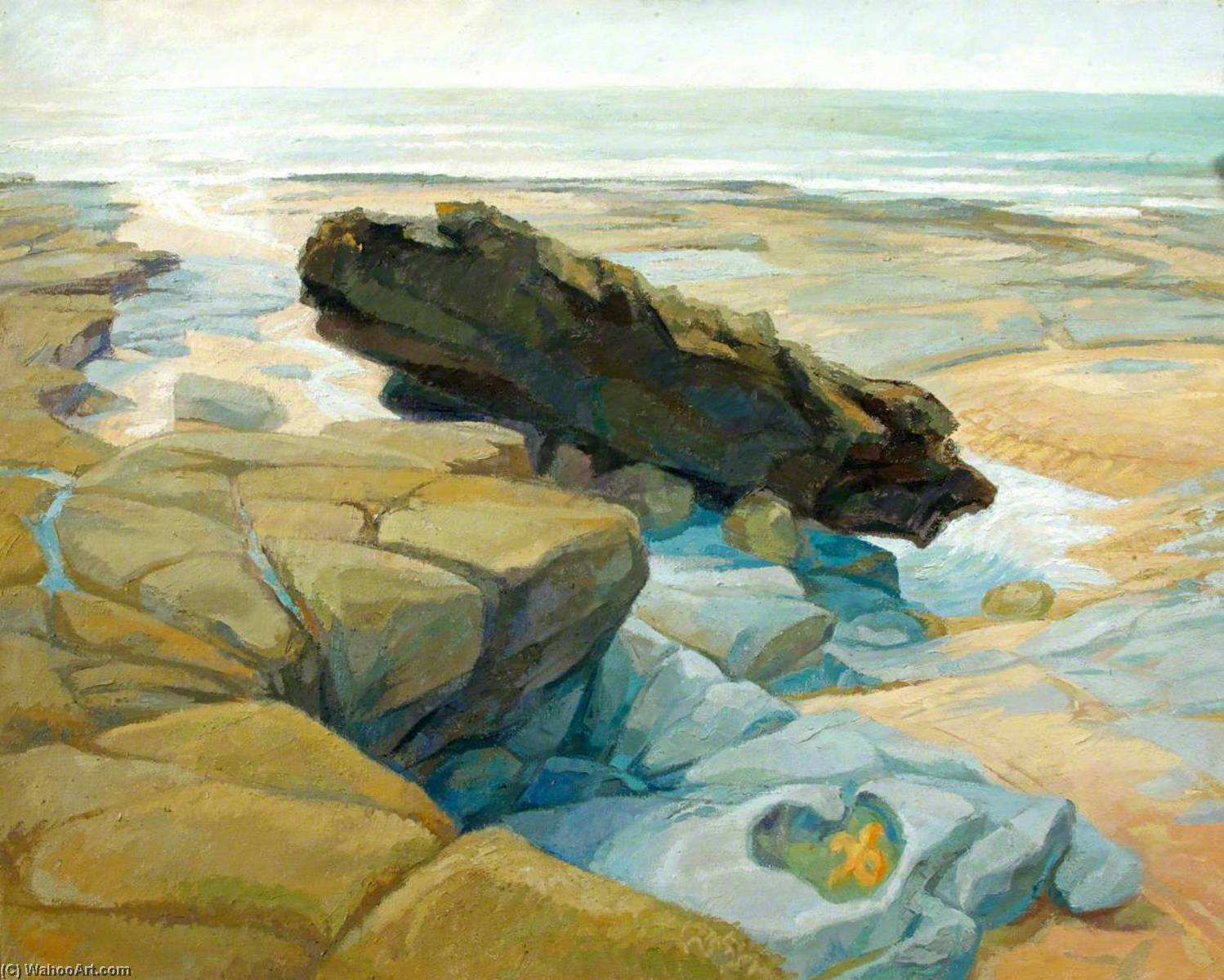 Wikioo.org - The Encyclopedia of Fine Arts - Painting, Artwork by Joan Baker - The Rock, Monknash West