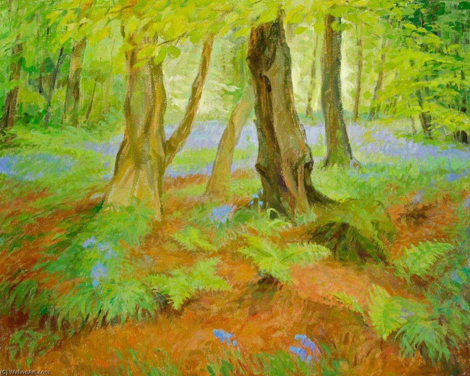 Wikioo.org - The Encyclopedia of Fine Arts - Painting, Artwork by Joan Baker - Wenallt Woods (triptych, centre panel)