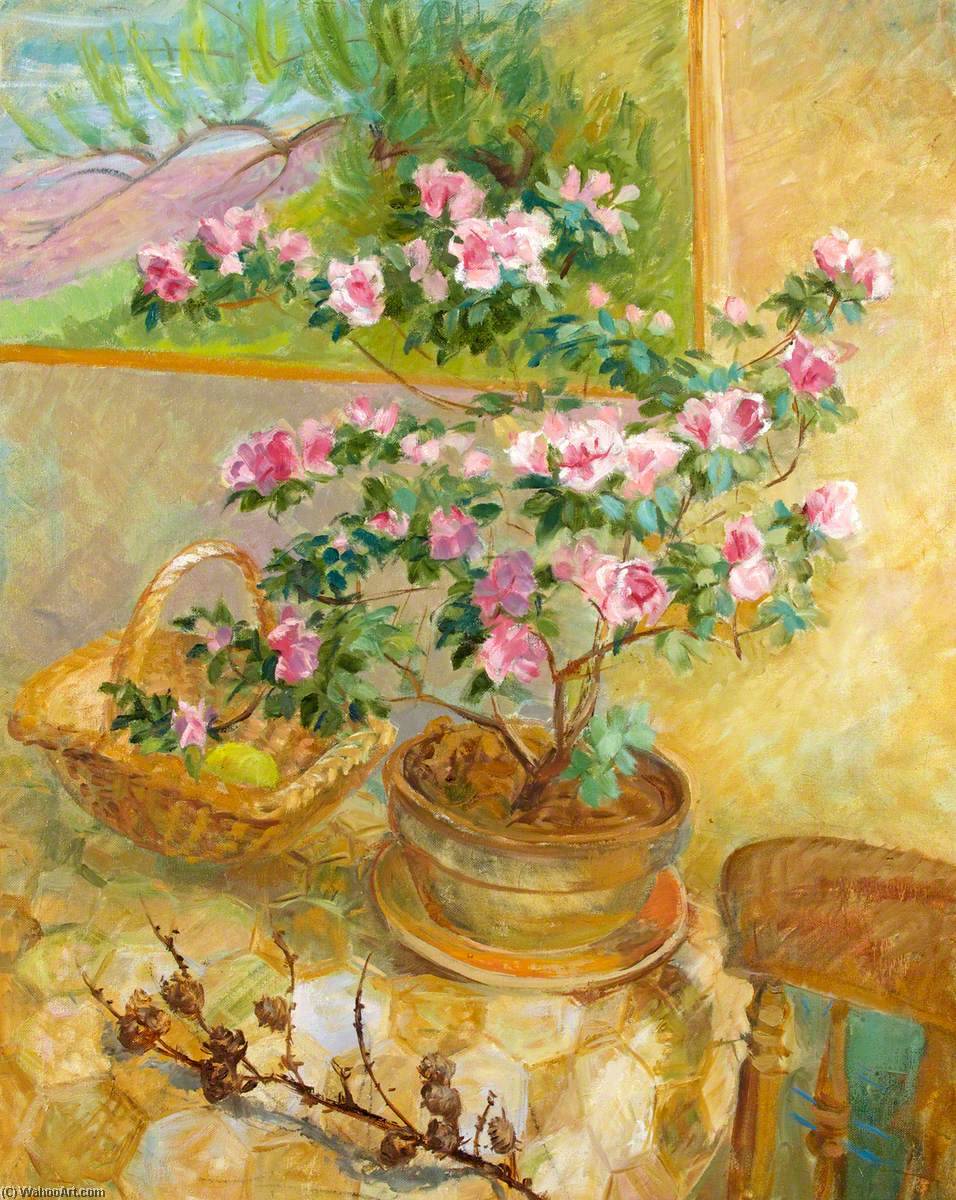 Wikioo.org - The Encyclopedia of Fine Arts - Painting, Artwork by Joan Baker - A Cold Spell (Azalea in the Warmth of the Kitchen)