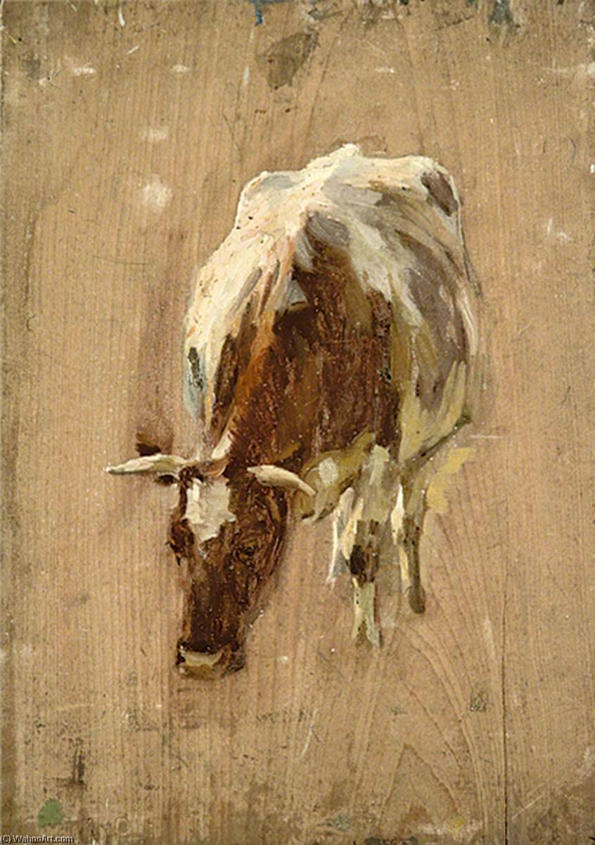 Wikioo.org - The Encyclopedia of Fine Arts - Painting, Artwork by Gunning King - A Cow Eating