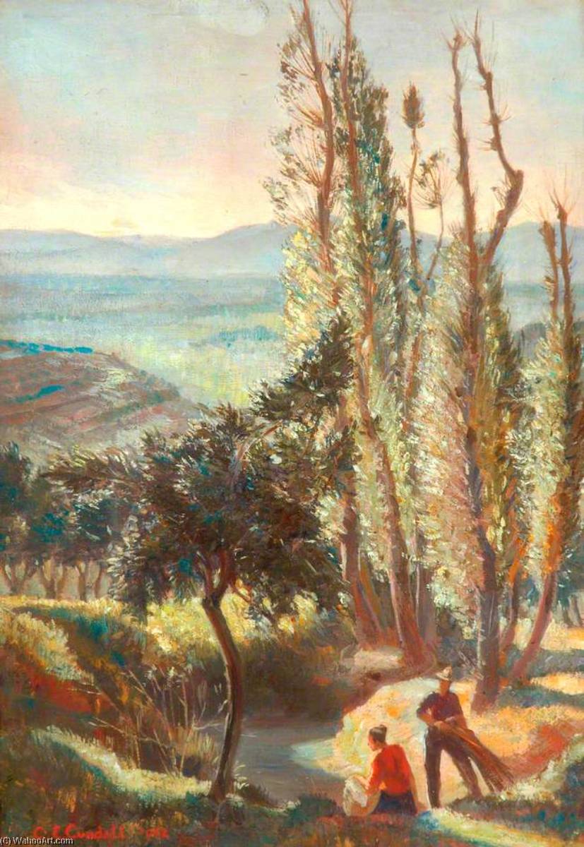 Wikioo.org - The Encyclopedia of Fine Arts - Painting, Artwork by Charles Ernest Cundall - Italian Landscape