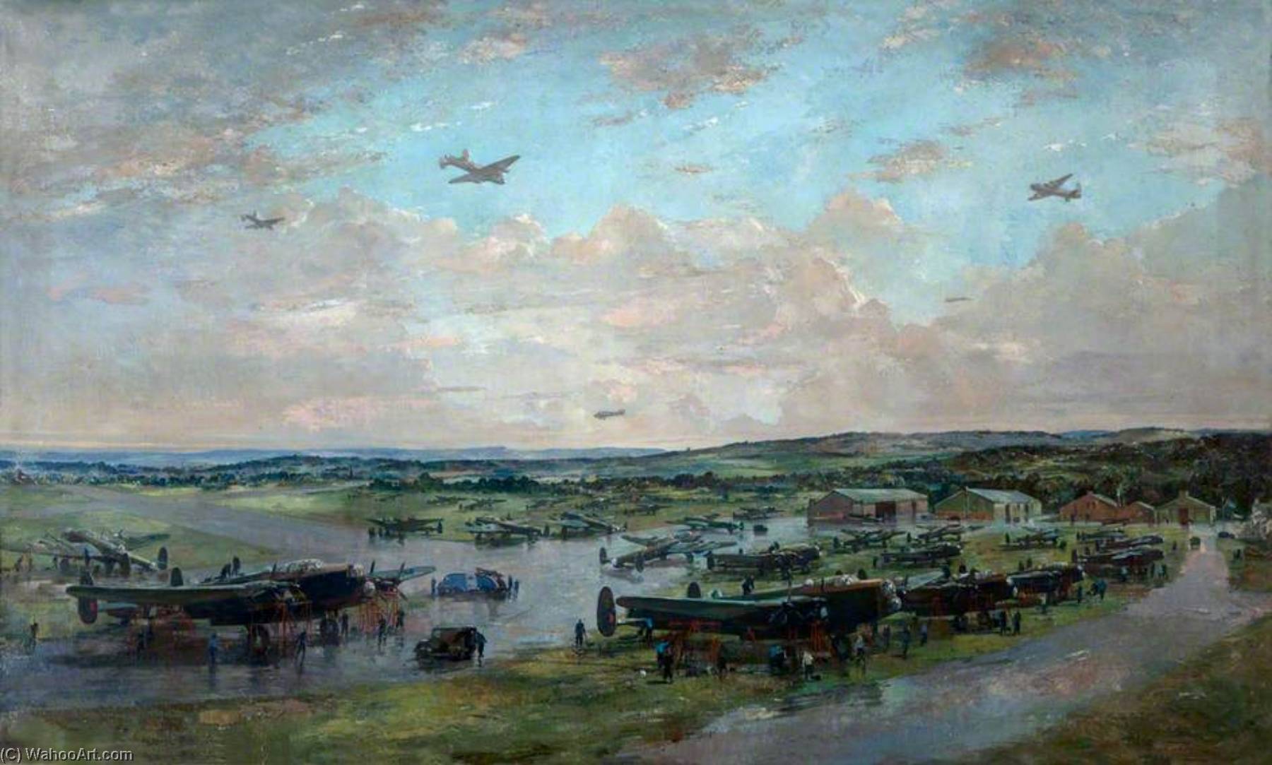 Wikioo.org - The Encyclopedia of Fine Arts - Painting, Artwork by Charles Ernest Cundall - Lancasters