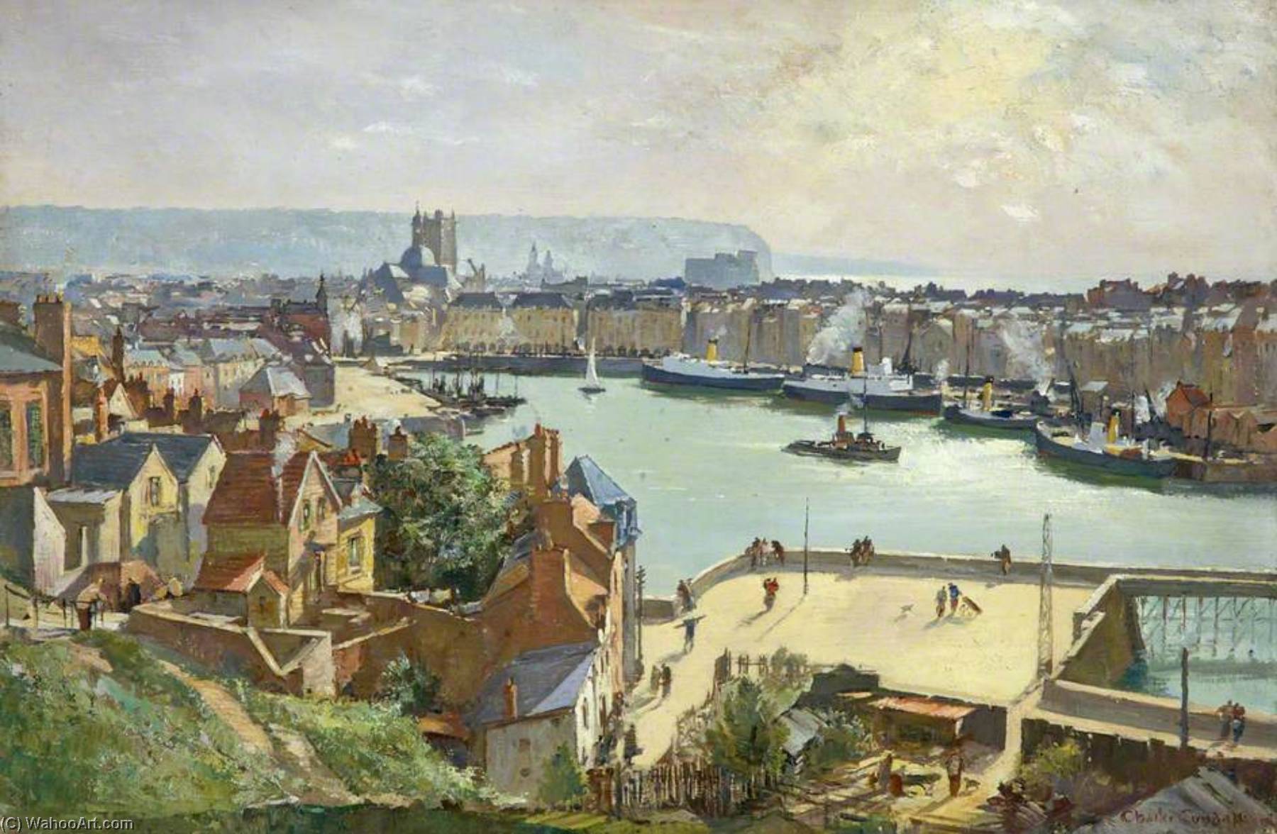 Wikioo.org - The Encyclopedia of Fine Arts - Painting, Artwork by Charles Ernest Cundall - Dieppe