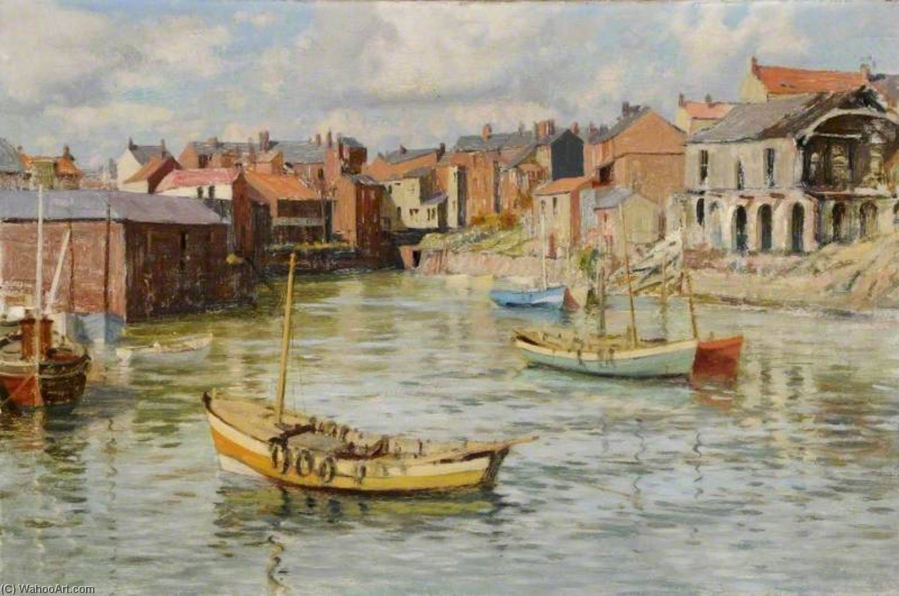 Wikioo.org - The Encyclopedia of Fine Arts - Painting, Artwork by Walter Goodin - Bridlington Harbour, East Riding of Yorkshire