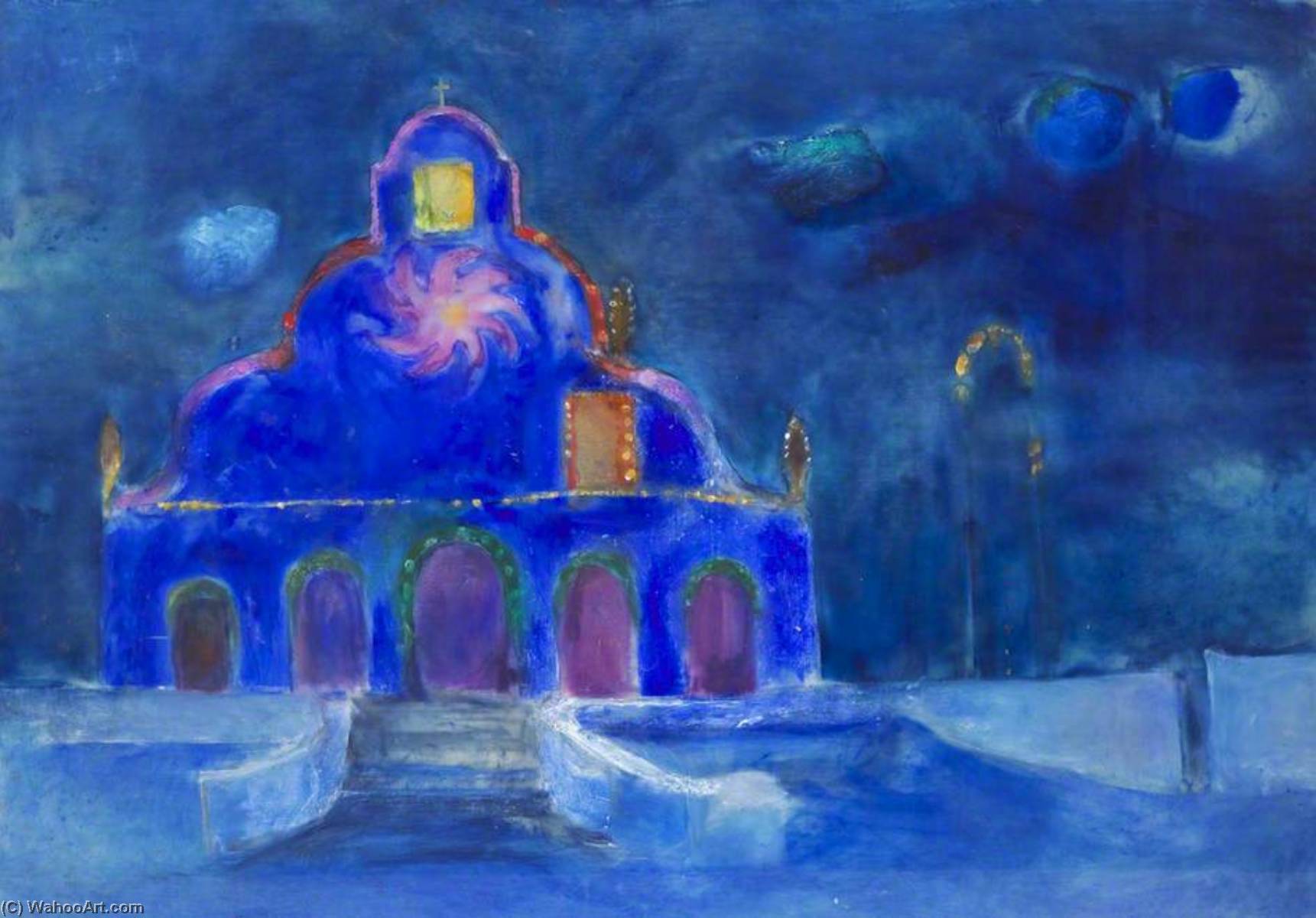 Wikioo.org - The Encyclopedia of Fine Arts - Painting, Artwork by Anthony Fry - Night Church, Cochin