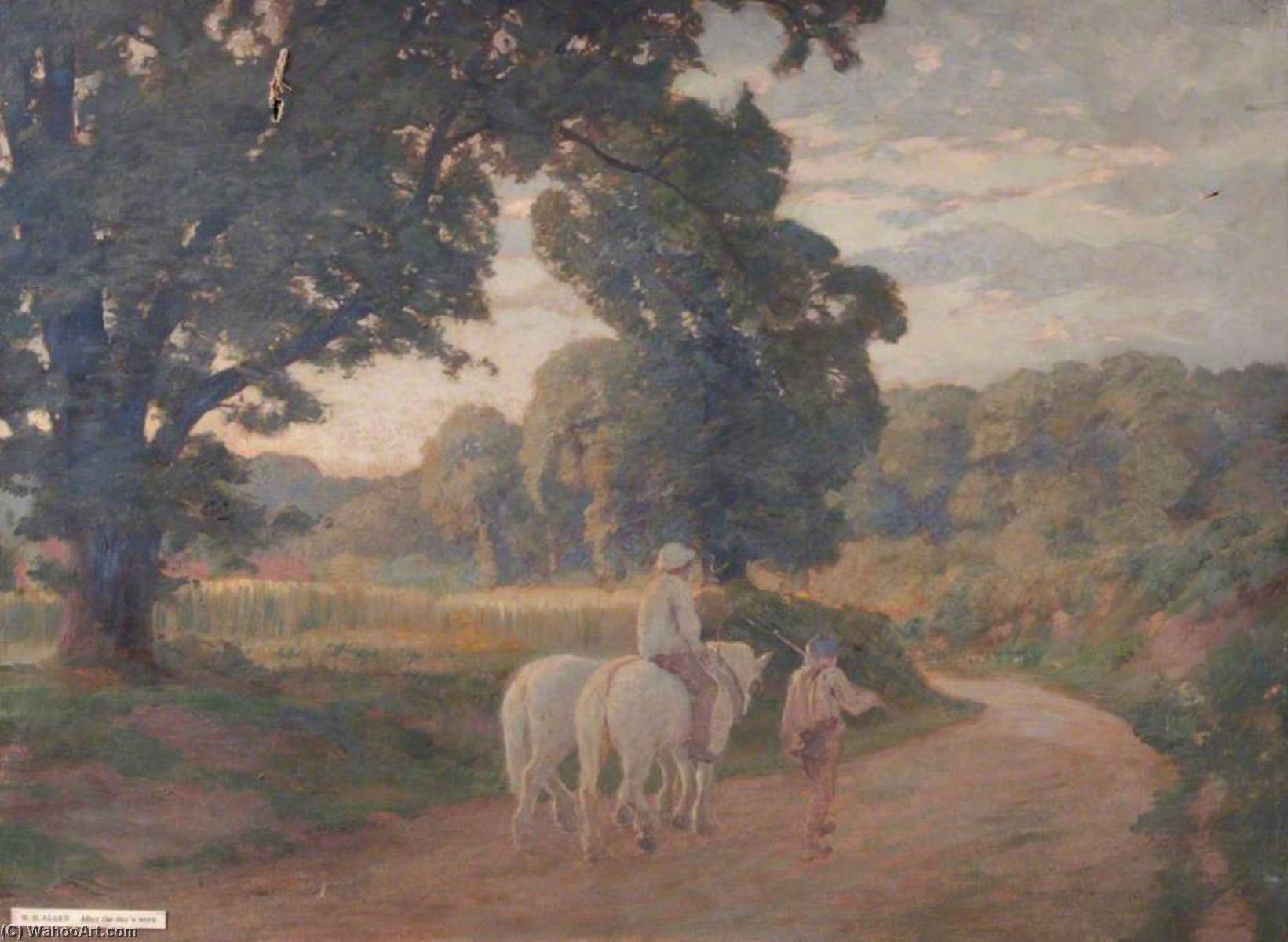 Wikioo.org - The Encyclopedia of Fine Arts - Painting, Artwork by William Herbert Allen - Near Tilford Mill, Waverley