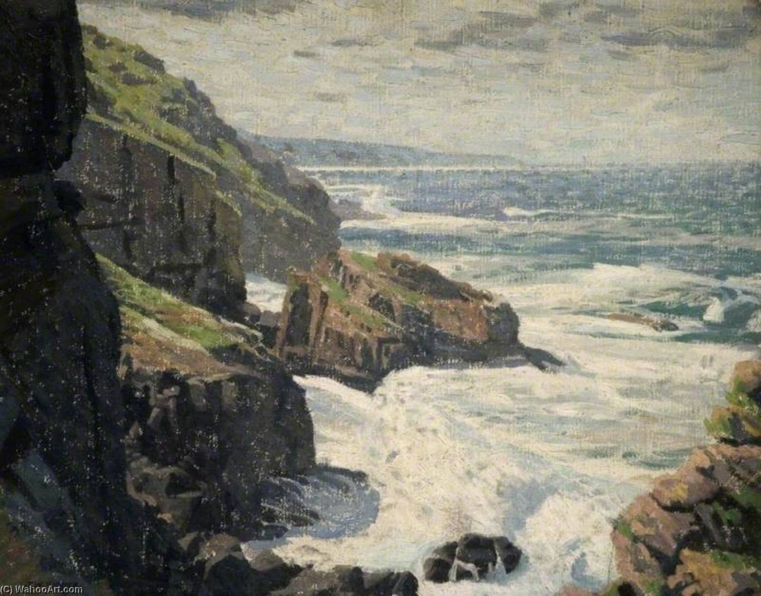 Wikioo.org - The Encyclopedia of Fine Arts - Painting, Artwork by James Walker Tucker - A Stormy Sea
