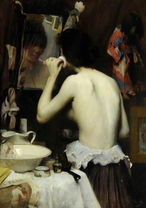 Wikioo.org - The Encyclopedia of Fine Arts - Painting, Artwork by Frederick William Elwell - Leonie's Toilet